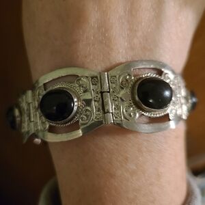 Vintage Sterling Mexico Panel Bracelet